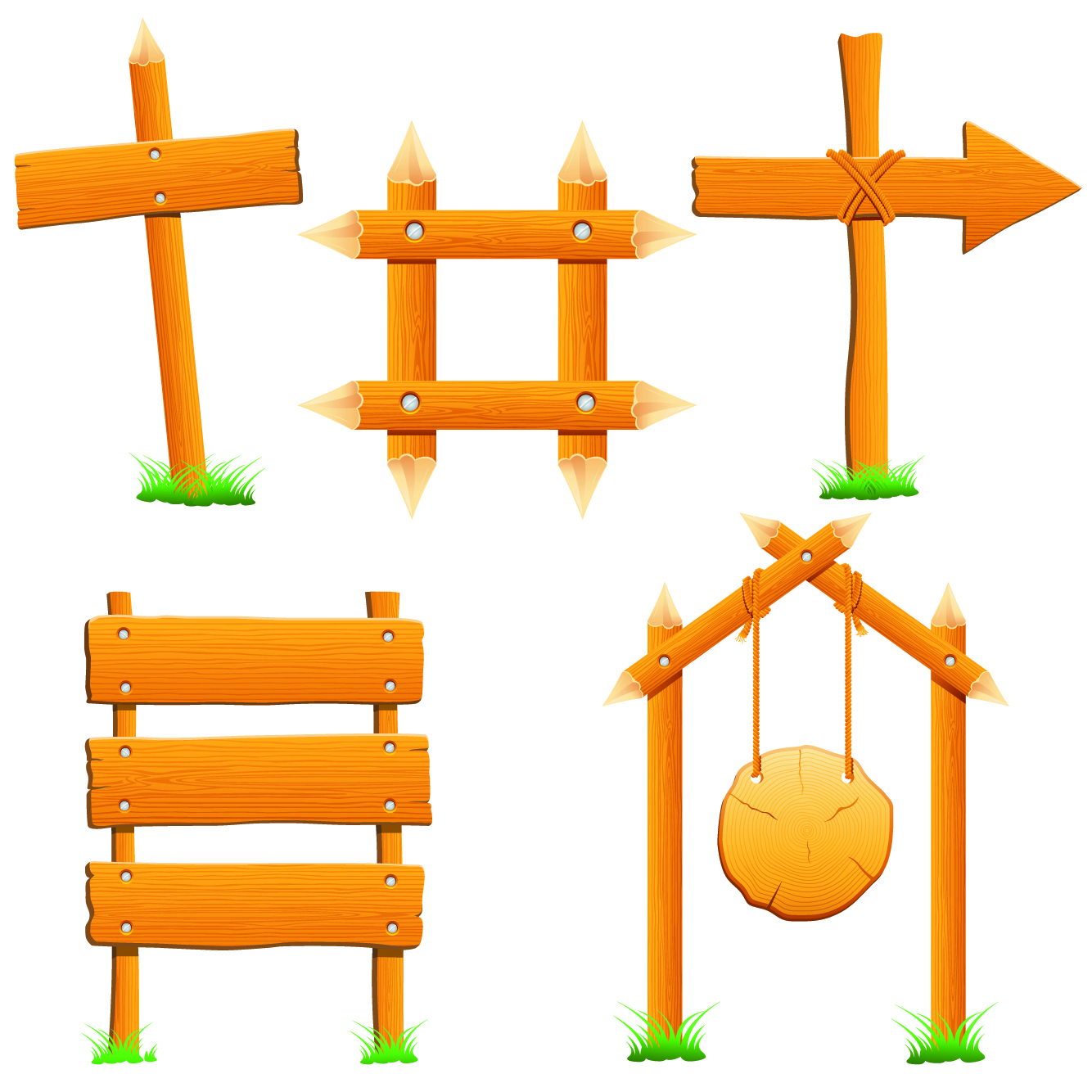 1334x1334 Wood Signs 01 Vector Free Vector 4vector