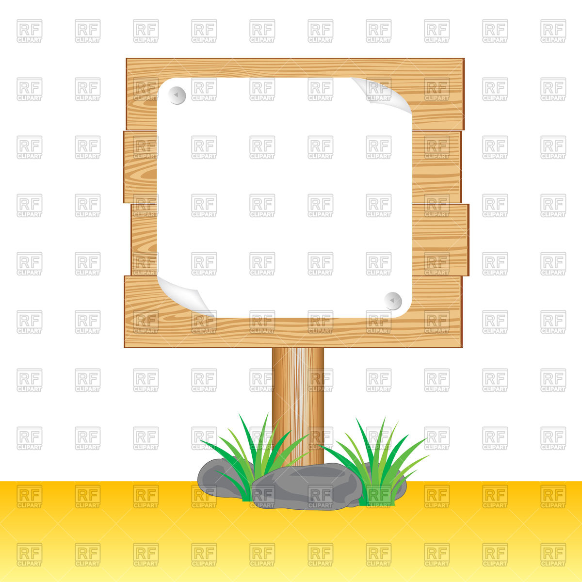 1200x1200 Wooden Sign Board And White Sheet Of Paper