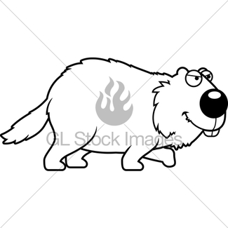 325x325 Sad Cartoon Woodchuck Gl Stock Images