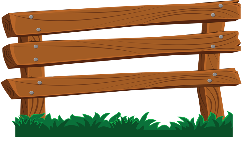 800x499 Wood Fence Clipart