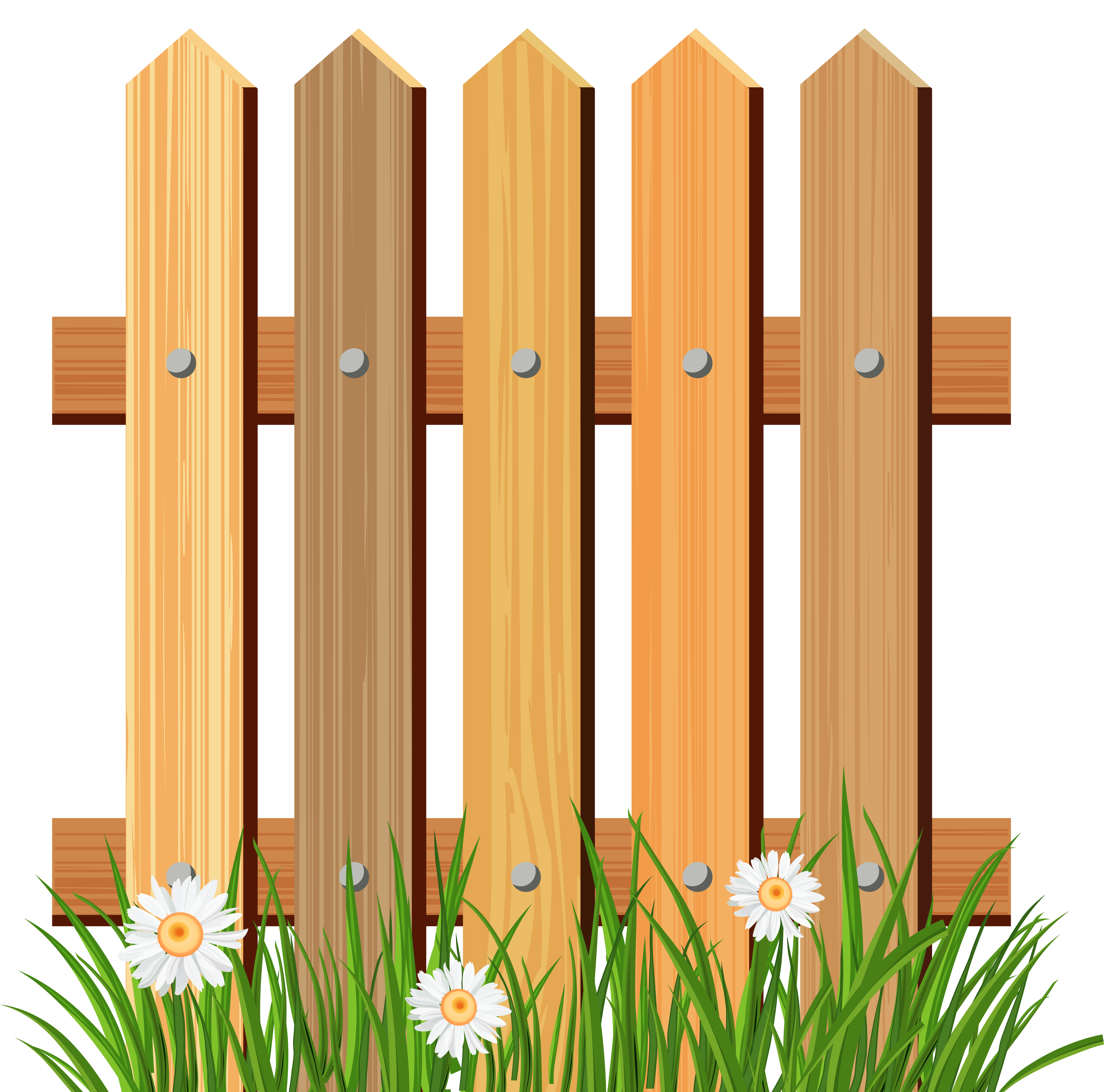 5165x5109 Wooden Garden Fence Clipart