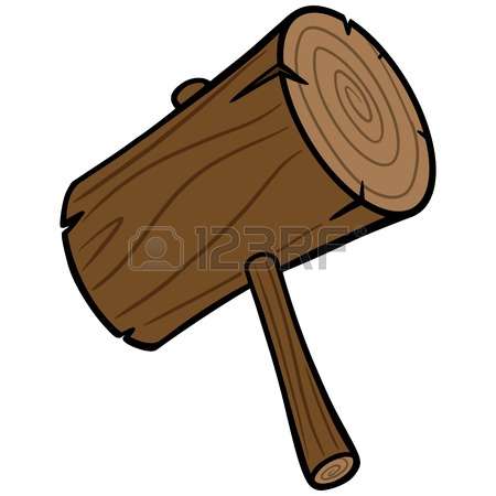 450x450 Wooden Hammer Clipart