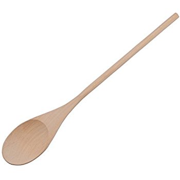 350x350 1 X Long Handle Cooking Mixing Wooden Spoon 18in P018