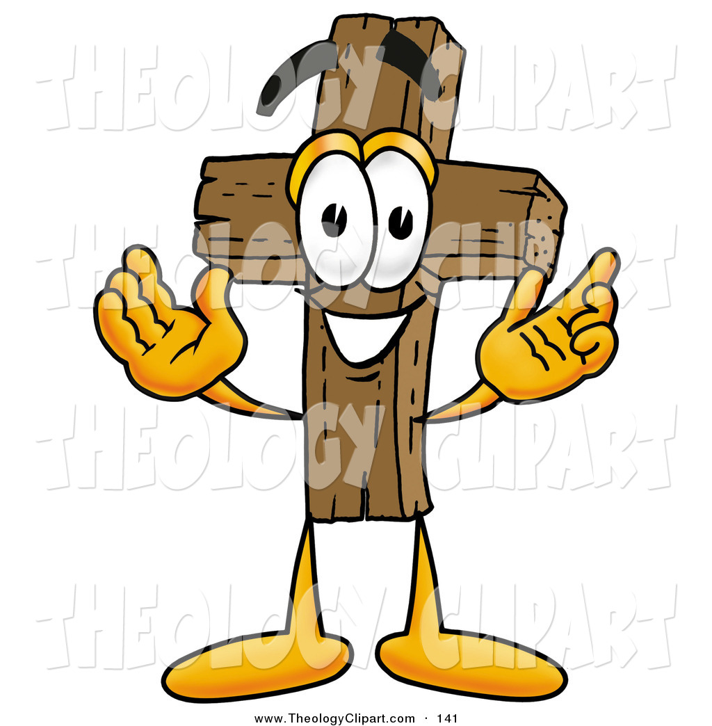 1024x1044 Clip Art Of A Happy Wooden Cross Mascot Cartoon Character