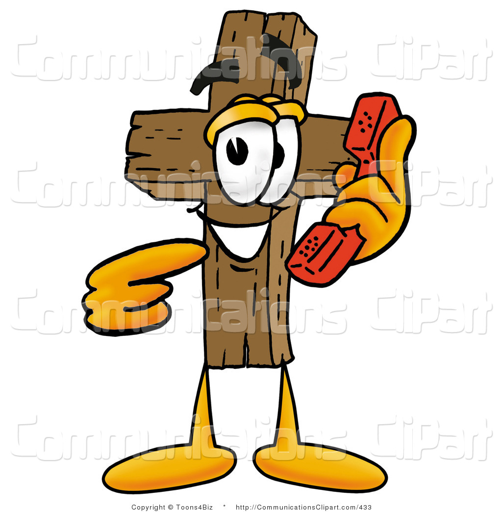 1024x1044 Communication Clipart Of A Christian Wooden Cross Mascot Cartoon