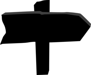 299x246 Black Wood Sign Clip Art