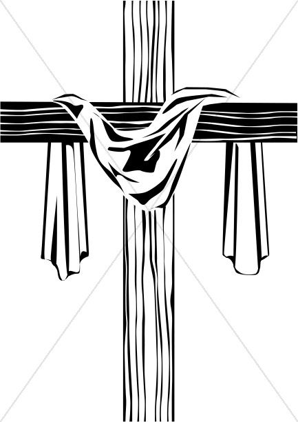 433x612 Wooden Cross With Shroud Image Easter And Lent