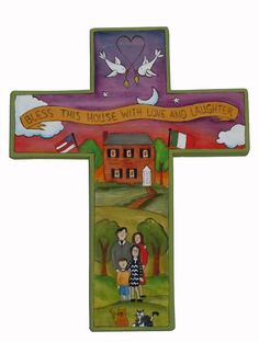 236x312 Large Wooden Cross Wooden Crosses, Folk Art And Paper Clip