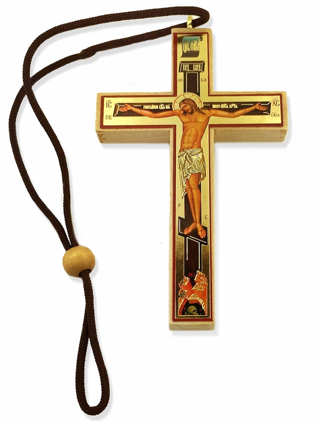 639x850 Small Decoupage Wooden Cross On Rope