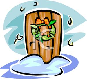 300x272 Image A Wood Door With A Wreath