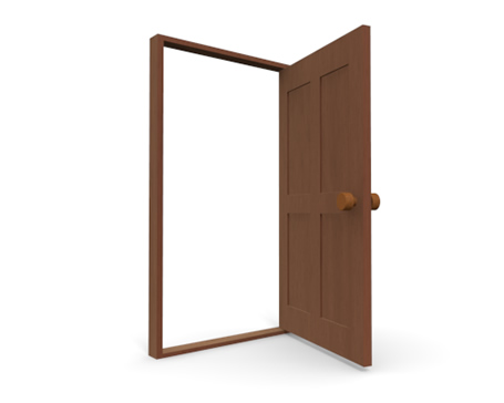 455x364 Wooden Door Clipart