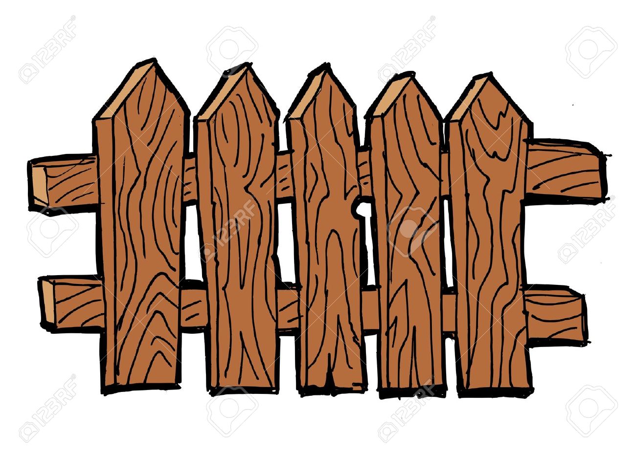 1300x974 Old Wooden Fence Clipart