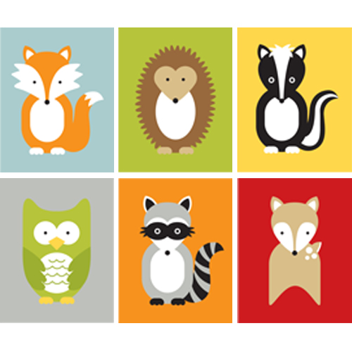 500x500 Woodland Animals Clip Art Clip Art
