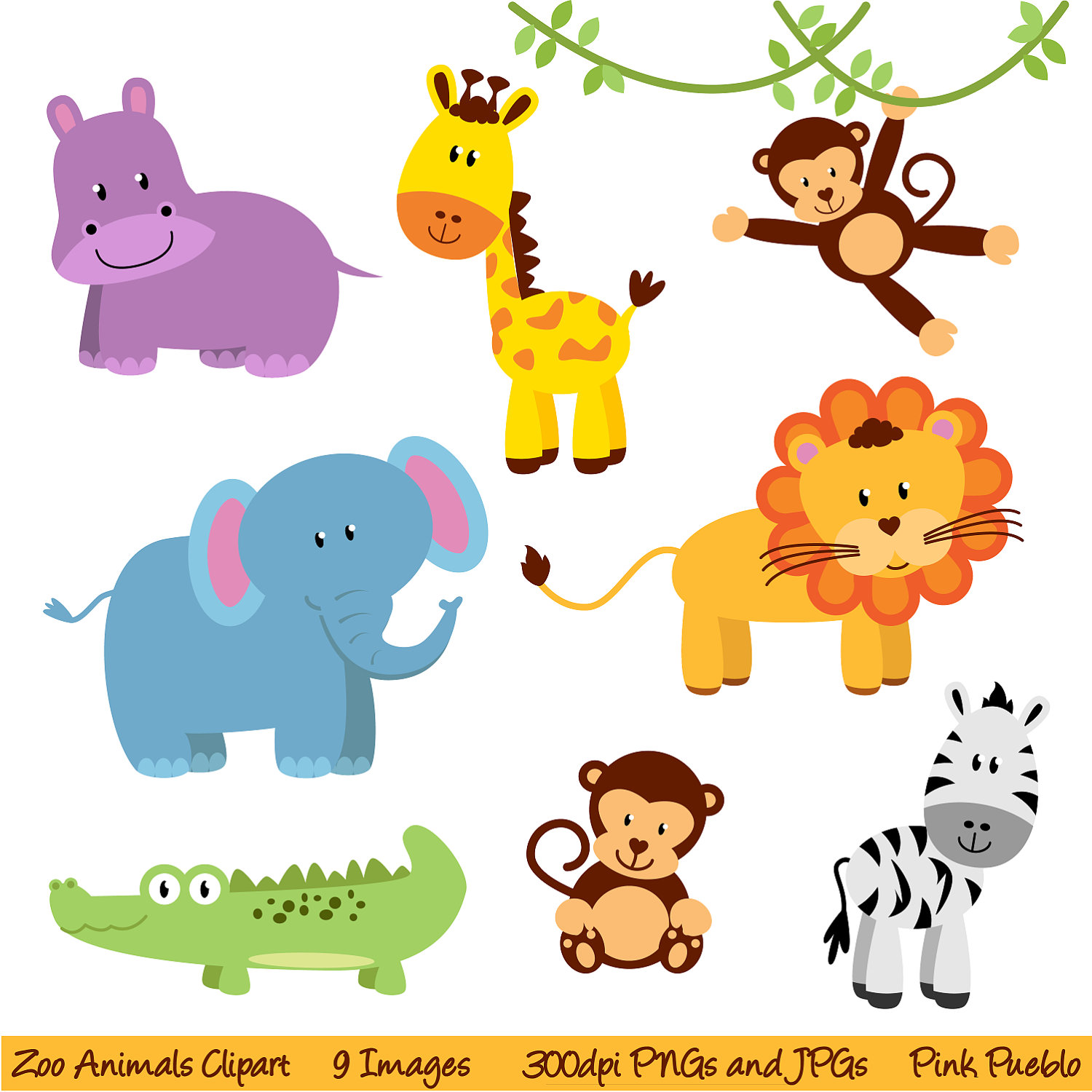 1500x1500 Clipart Zoo Animals
