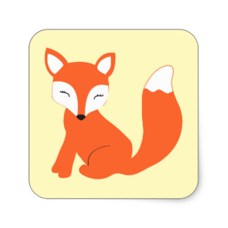 324x324 Cute Fox Stickers Zazzle
