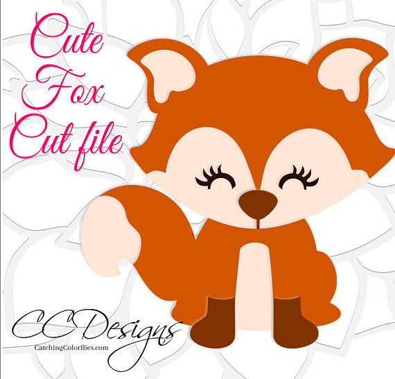 570x547 Cute Woodland Baby Fox Svg Cut File Svg Vinyl Designs Baby