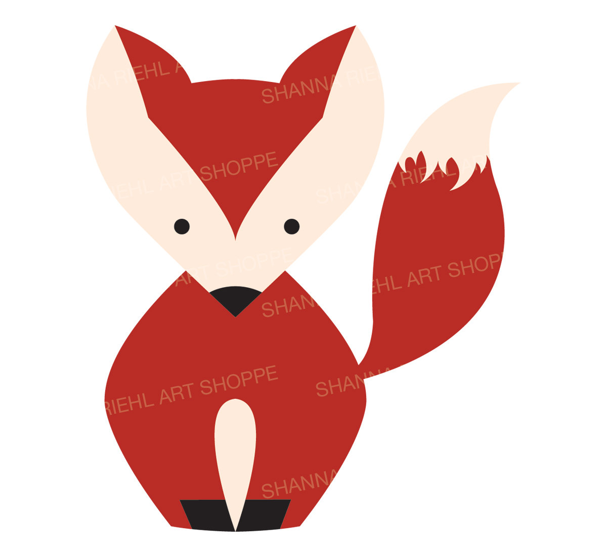 1200x1100 Fox Clipart Instant Download Art Commercial Use Woodland