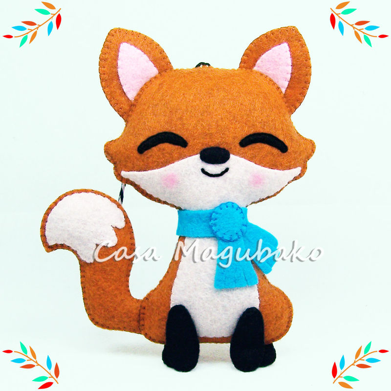 800x800 Fox Ornament Felt Pattern