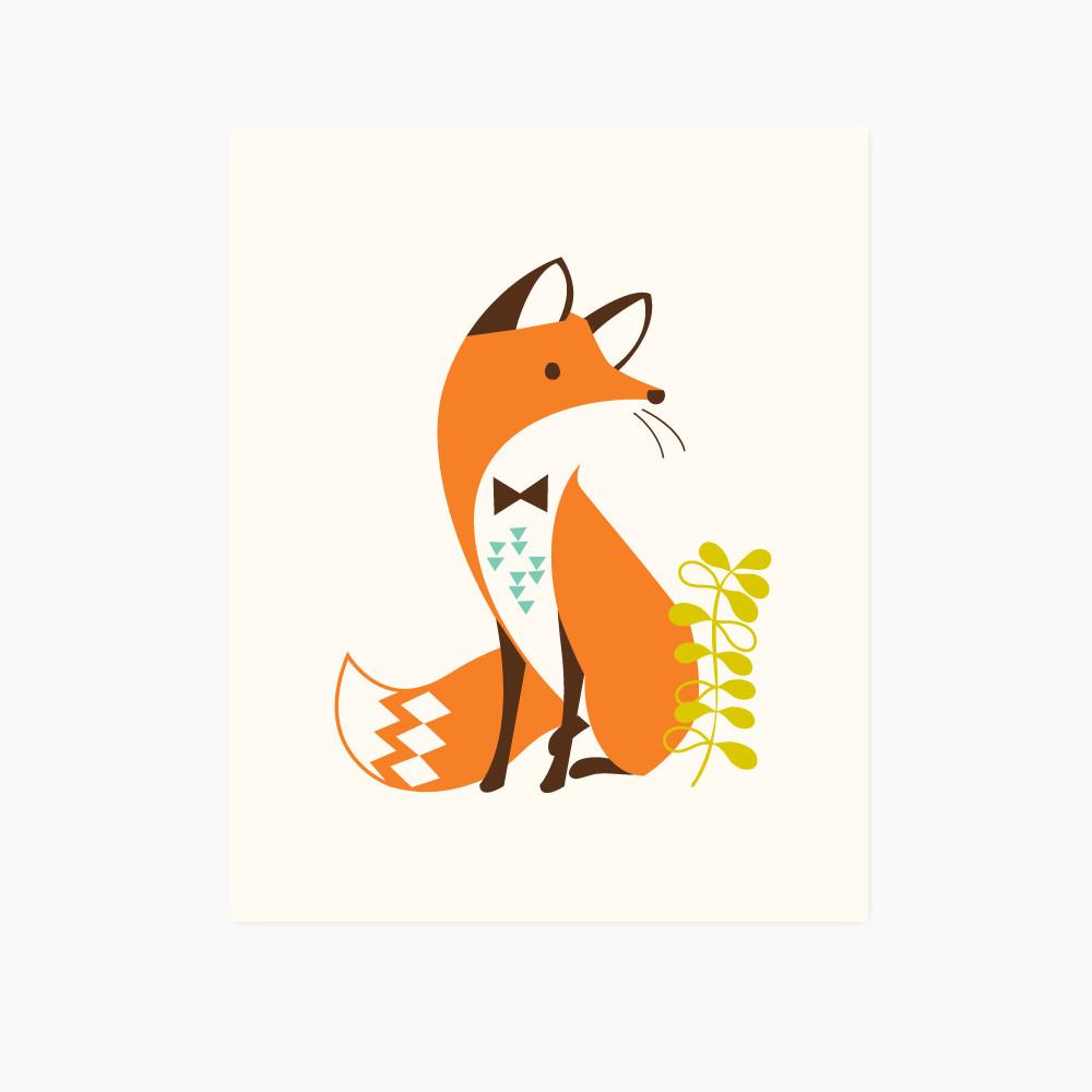 1000x1000 Fox Woodland Forest Art Print Sea Urchin Studio
