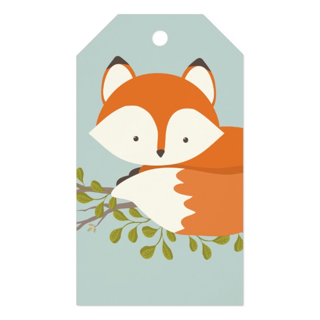 630x630 Sweet Woodland Fox Baby Shower Favor Gift Tag