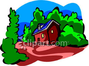 300x223 House In The Woods Clipart