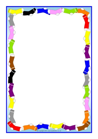 318x450 Sock Themed A4 Page Borders (Sb11473)