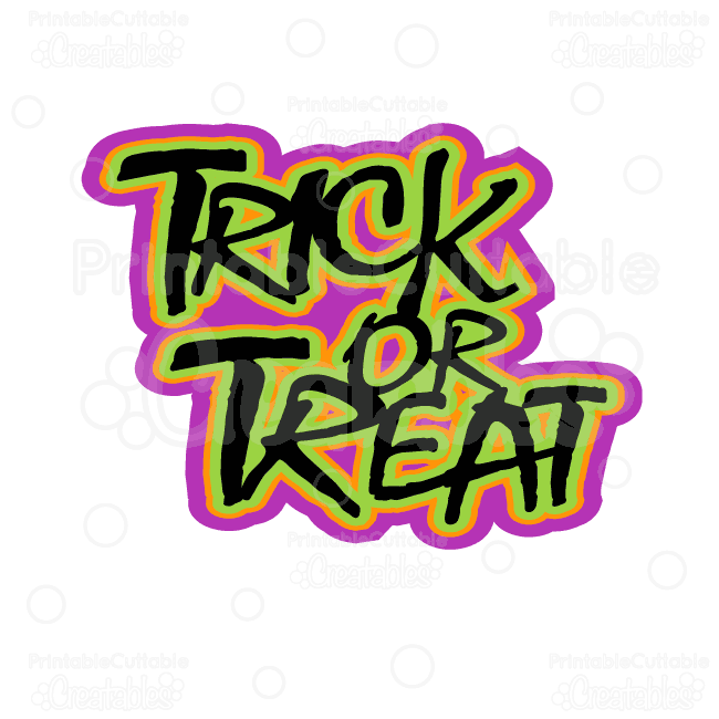 650x650 Trick Or Treat Word Clipart