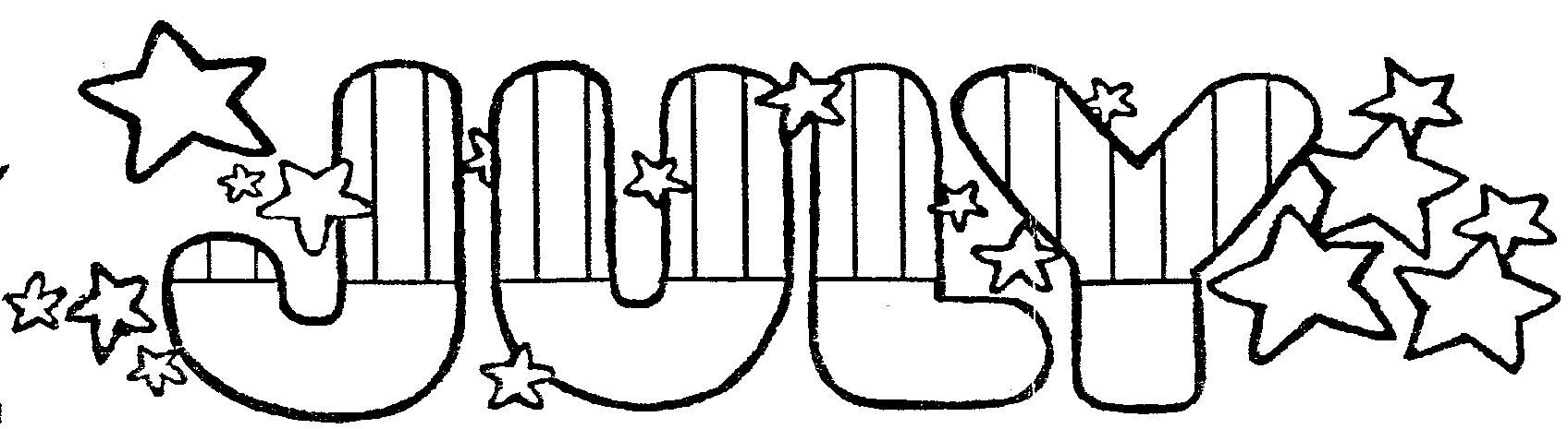 1696x465 Word July Clipart