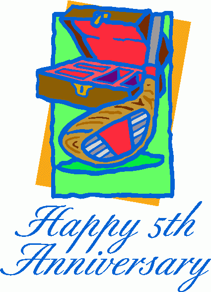 425x588 5th Anniversary Clipart