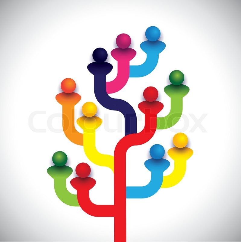 799x800 Concept Tree Of Company Employees Working Together As A Team.