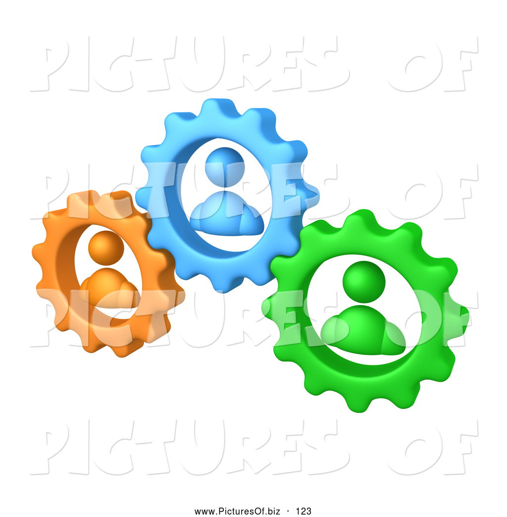 1024x1044 Vector Clipart Of A Trio Of Green, Orange And Blue People Inside