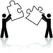 170x170 Clipart Of Team Working Together K18904151