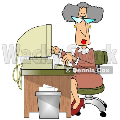 400x400 Haired Secretary Woman Working