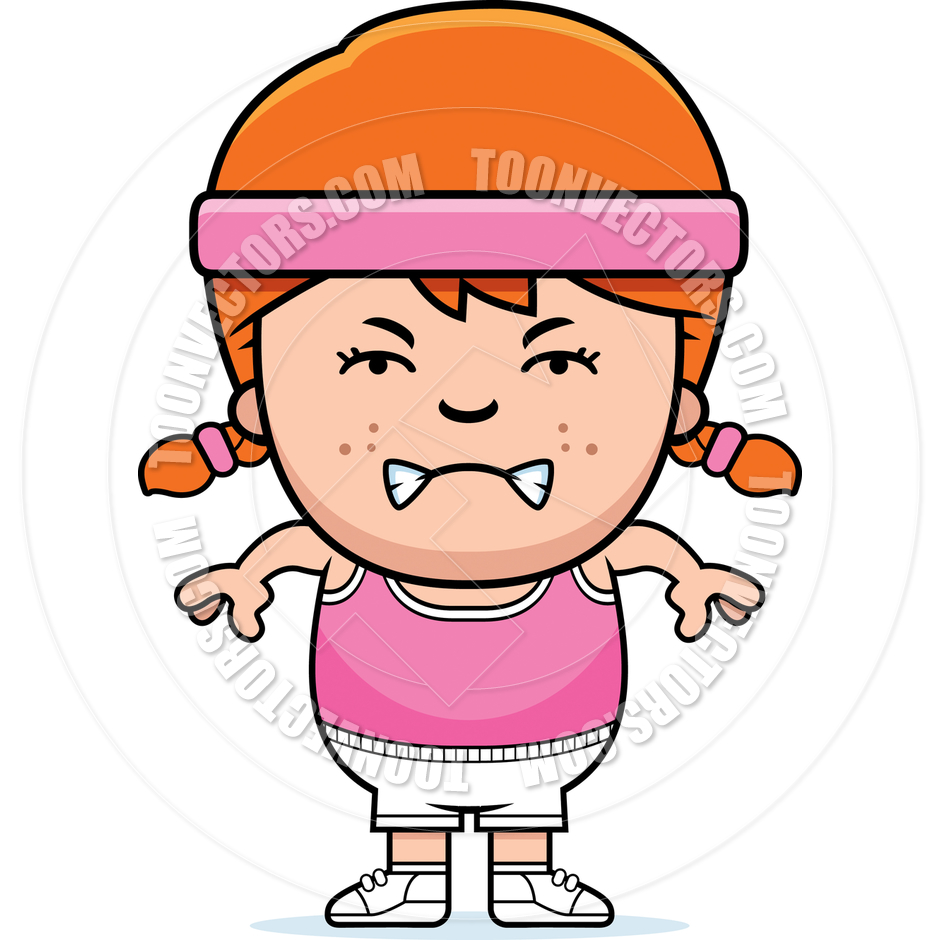 940x940 Cartoon Fitness Workout Girl Angry By Cory Thoman Toon Vectors