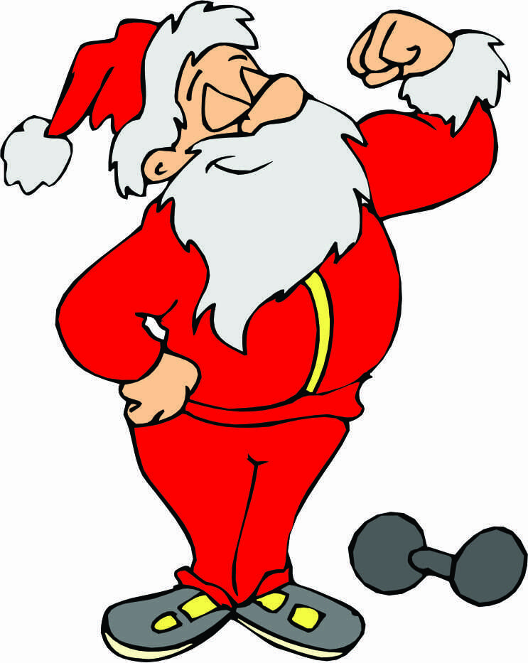 743x933 Graphics For Workout Gym Cartoon Santa Graphics