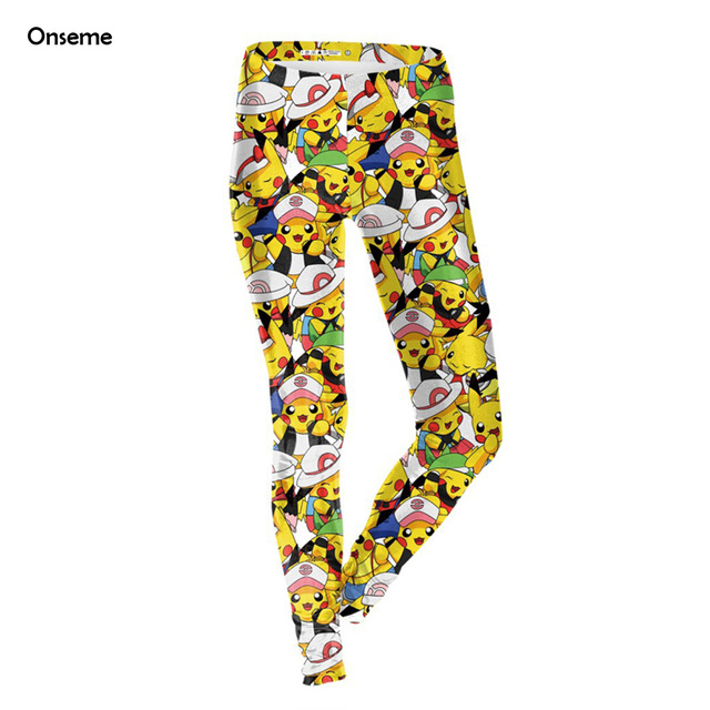 640x640 Pokemon Pikachu Leggings Funny Point Dot 3d Printed Fitness