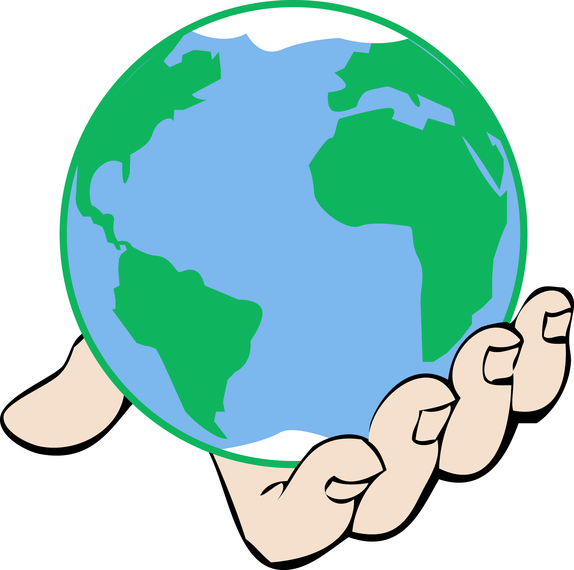 2400x2382 Clipart Big World In Hand