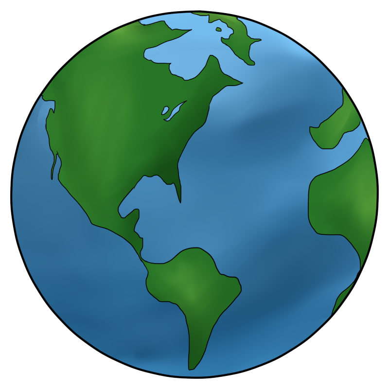 800x800 Earth Clipart Black And White Free Images