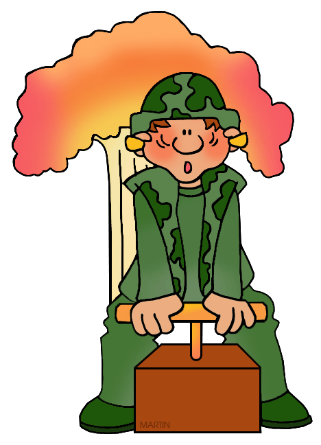 468x648 World History Clip Art By Phillip Martin, Atomic Bomb