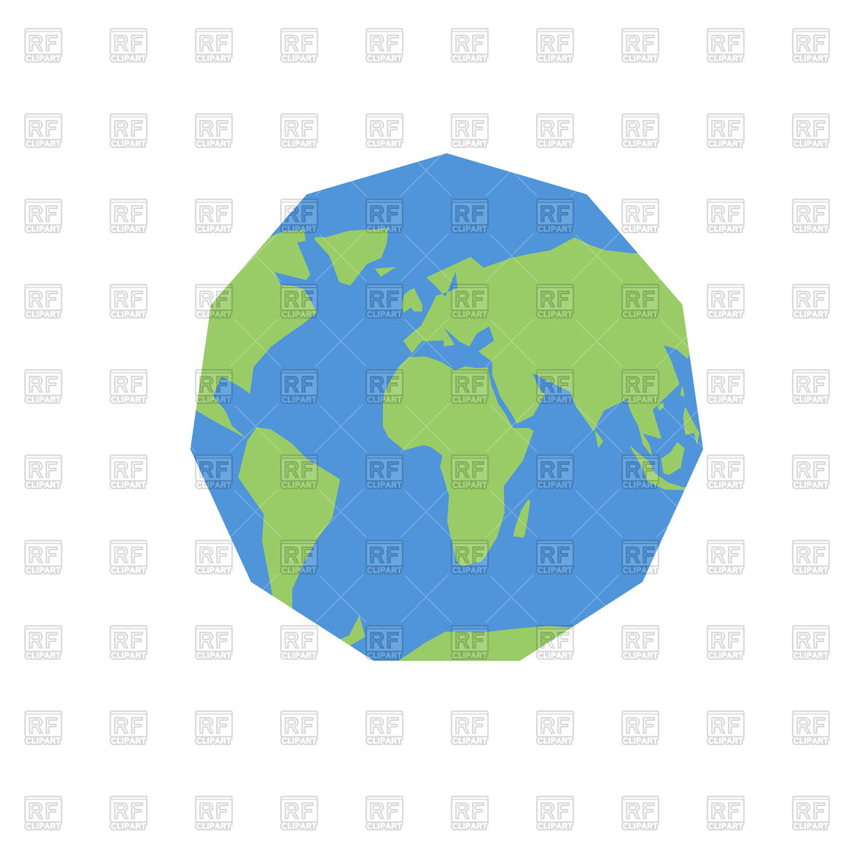 1200x1200 Polygonal World Map Royalty Free Vector Clip Art Image