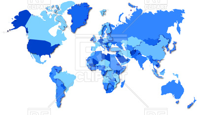 400x233 Blue World Map Royalty Free Vector Clip Art Image
