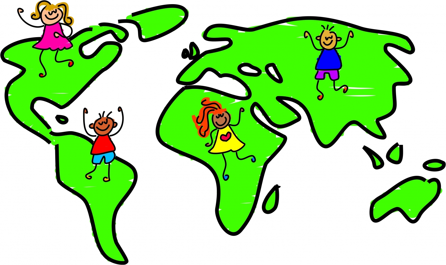 1500x891 World Map Outline Clipart Cartoon