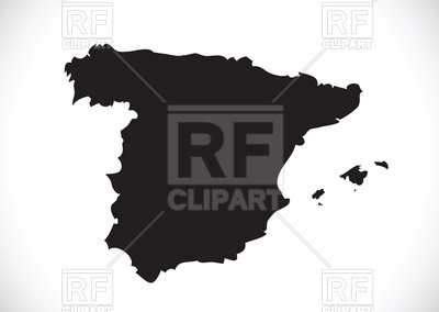 400x284 Map Of Spain Silhouette Royalty Free Vector Clip Art Image