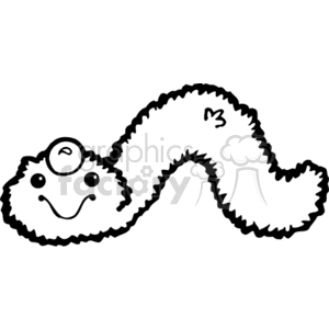 300x300 Royalty Free Fuzzy Worm 374480 Vector Clip Art Image