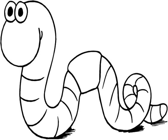 Worm Clipart Black And White | Free download on ClipArtMag