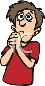 159x300 Free Clipart Image A Worried Man Praying