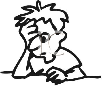 350x293 Worried Boy With His Head In His Hand