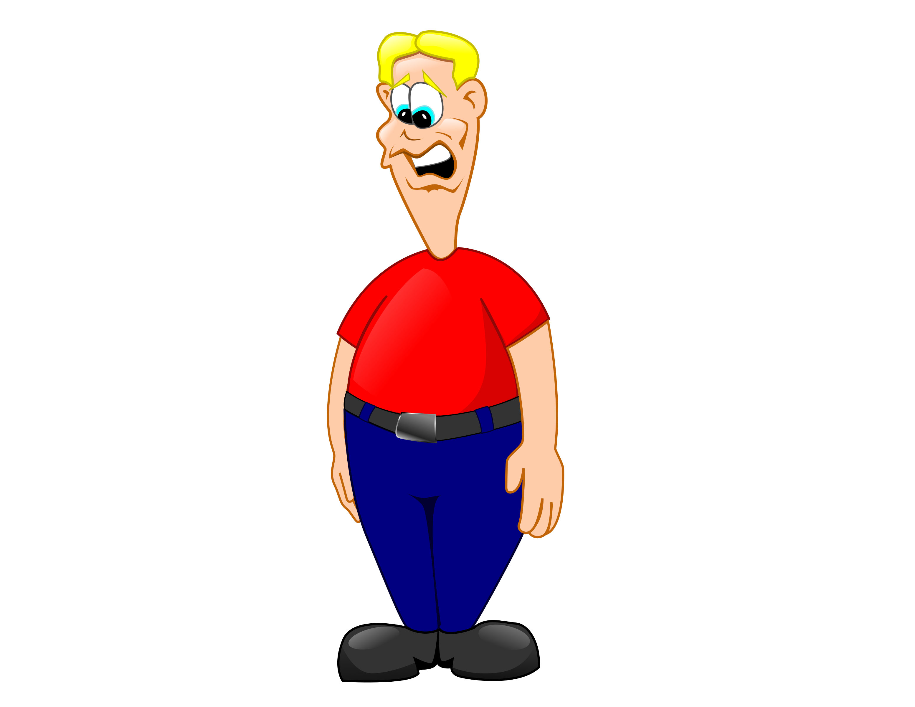 3106x2400 Worried Man Clipart
