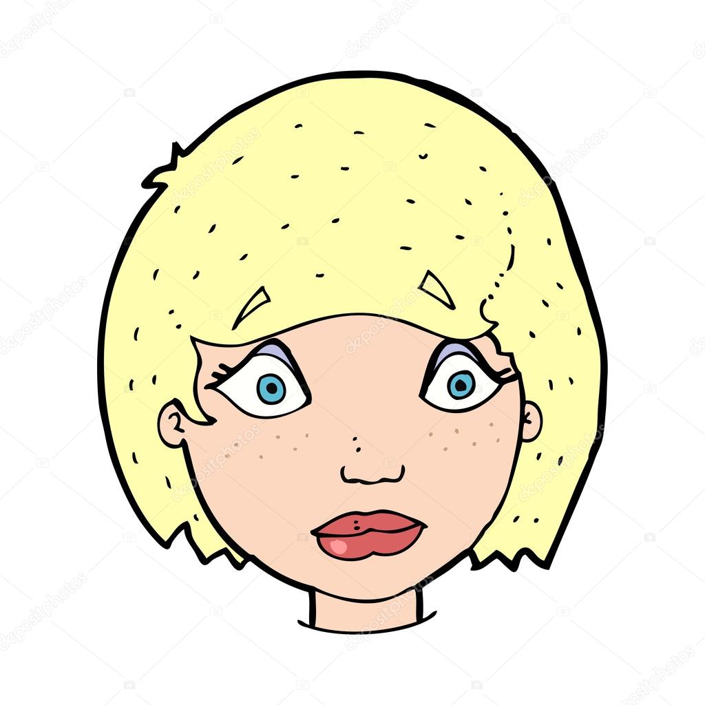 1024x1024 Cartoon Worried Female Face Stock Vector Lineartestpilot