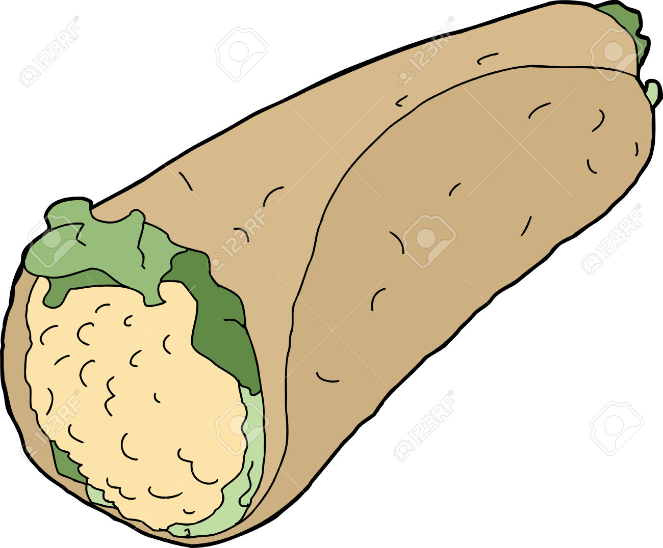 1300x1076 Tortilla Clipart Chicken Wrap